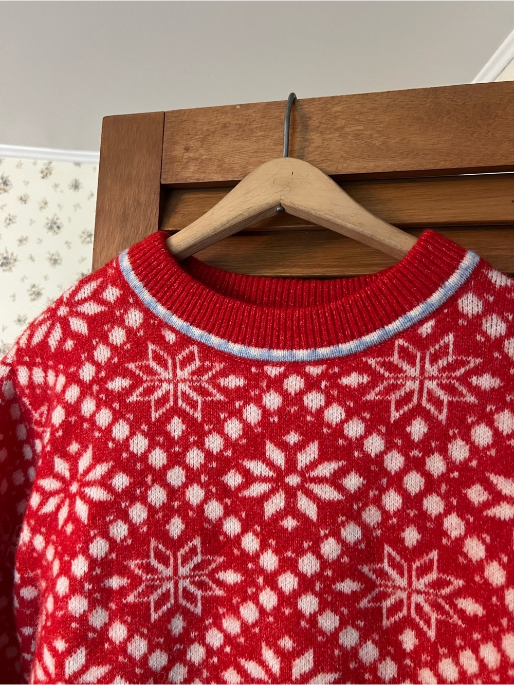 Red Nordic Pattern Sweater - Picture 2 of 4